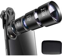 INF Objectif pour téléphone portable Fisheye + grand angle + téléobjectif + macro