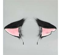 INF Oreilles de Janitor Cosplay en Peluche Noires pour Conventions et Streaming