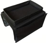 INF Organisateur d'accoudoir de canapé en tissu Oxford, rangement pratique Le noir