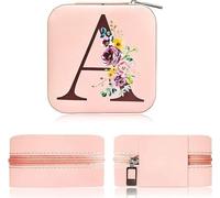 INF Organisateur de boîte à bijoux de voyage avec miroir Rose Model B
