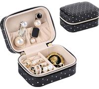 INF Organiseur de bijoux de voyage de luxe noir