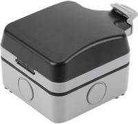 INF Outdoor Waterproof Single Outlet Box, Outlet Cover and Protection Gray (boîte de sortie simple étanche, couvercle de prise et protection)