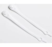 INF Pack de 12 lacets élastiques sans nœuds en silicone Blanc