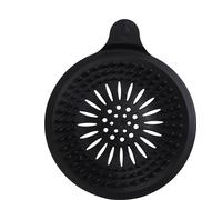 INF Pack de 2 attrape-cheveux de drain en silicone, couvercle de drain de douche Le noir