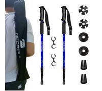 INF Pack de 2 bâtons de randonnée pliables Bleu