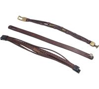 INF Pack de 3 bracelets en cuir Marron foncé