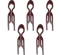 INF Pack de 5 peignes à cheveux en forme de U, pinces à cheveux pour femmes Café noir