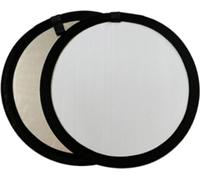 INF Panneau réflecteur photographique 2 en 1 argent et blanc L