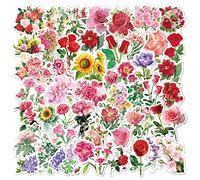 INF Paquet de 50 autocollants fleurs et feuilles et feuilles d'automne plantes autocollants Kit d'accessoires décoratifs