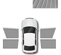 INF Pare-soleil magnétique pour voiture, lot de 4 - protection parfaite argentée