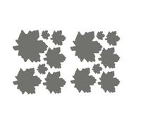 INF Patch de réparation autocollant au motif feuille d'érable 10 pièces Gris