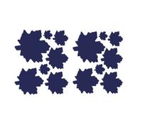 INF Patch de réparation autocollant feuille d'érable, doudoune, tissu, parapluie, 10 pièces Bleu foncé