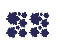 INF Patch de réparation autocollant feuille d'érable, doudoune, tissu, parapluie, 10 pièces Bleu foncé