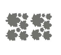 INF Patch de réparation autocollant feuille d'érable, doudoune, tissu, parapluie, 10 pièces Gris