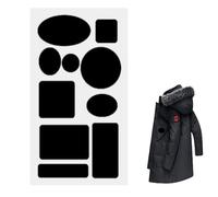 Patchs De Réparation De Vêtements De Pantalons De Doudoune 5 Feuilles Le Noir