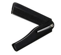 INF Peigne Corne Pliant de Voyage pour Hommes : Compact Portable en Plastique Noir pour Usage Quotidien Le noir