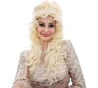 INF Perruque Blonde Ondulée Synthétique - Style Glamour pour Fêtes et Soirées