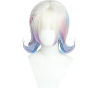 INF Perruque Cosplay Colorée - Fibre Haute Température, Taille Ajustable