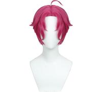 INF Perruque Cosplay Rose - Fibre Haute Température, Taille Ajustable pour Anime