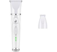 INF Pet grooming kit with two heads : clipper and shaver white (kit de toilettage pour animaux de compagnie avec deux têtes : tondeuse et rasoir)