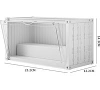 INF Petite boîte de rangement pour boîtes de stores en forme de conteneur (sans lumière) Blanc
