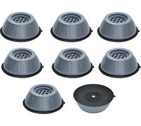 INF Pieds anti-vibrations pour lave-linge/sèche-linge Gris Paquet de 8