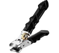 INF Pince à ongles à grande ouverture avec verrouillage denté en plastique et acier inoxydable noire 9x1.5x3cm