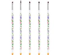 INF Pinceaux pour la décoration des ongles, 5 pièces Multicolore