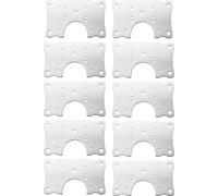 INF Plaque de réparation pour charnières de meubles 9x5 cm en acier inoxydable Paquet de 10