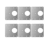 INF Plaque de réparation pour charnières de meubles 9x9 cm en acier inoxydable 6 paquets