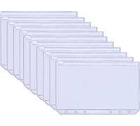 INF Pochettes plastiques pour classeurs A6 avec 6 anneaux Pack de 12 Transparent