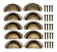 INF Poignées vintage pour tiroirs et portes, paquet de 10 Bronze