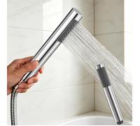 INF Pommeau de douche à main en acier inoxydable Argent