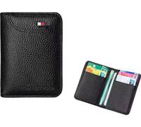 INF Porte-cartes minimaliste fin pour cartes bancaires et pièces d'identité Le noir