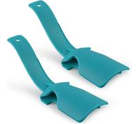 INF Porte-chaussures paresseux en plastique PP 17x5x0.3cm pour enfiler chaussures 2 pièces Bleu