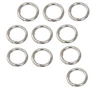 INF Porte-clés ronds avec mousqueton, paquet de 10 Argent