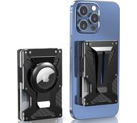 INF Portefeuille AirTag noir avec porte-cartes magnétique compatible MagSafe