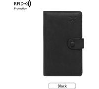 INF Portefeuille de passeport RFID en PU - Voyage sécurisé et organisé Le noir