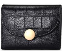 INF Portefeuille en cuir véritable bloquant la RFID pour femme Noir