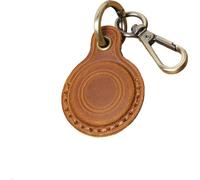 INF Premium Leather Case for Apple AirTag Brown