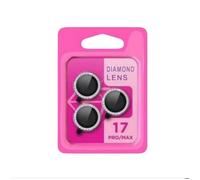 INF Protecteur d'objectif d'appareil photo Bling Diamond pour iPhone 17 Pro/17 Pro Max - Couvercle d'objectif en verre trempé strass