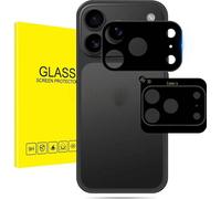 INF Protection d'objectif noir pour iPhone 17 Air - Lot de 2 en verre trempé