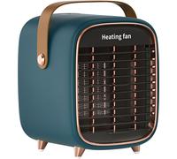 INF Radiateur soufflant en céramique au design rétro Vert foncé