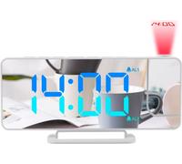 INF Réveil avec LED RVB, projecteur rotative à 180° Blanc