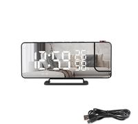Horloge projecteur avec température Miroir/noir
