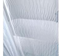 INF Rideau de douche 3D à motif ondulé 180x180cm en PEVA pour salle de bain