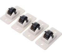 INF Roulettes adhésives pour boîtes de rangement - PP, 4.7x2.4x1.7cm - Lot de 4