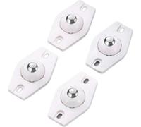 INF Roulettes coulissantes autocollantes, pack de 4 Blanc