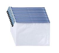 INF Sac à fermeture éclair pour documents A4, paquet de 12 Blanc