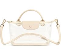 INF Sac à main bandoulière transparent en PVC - Mode et pratique Blanc